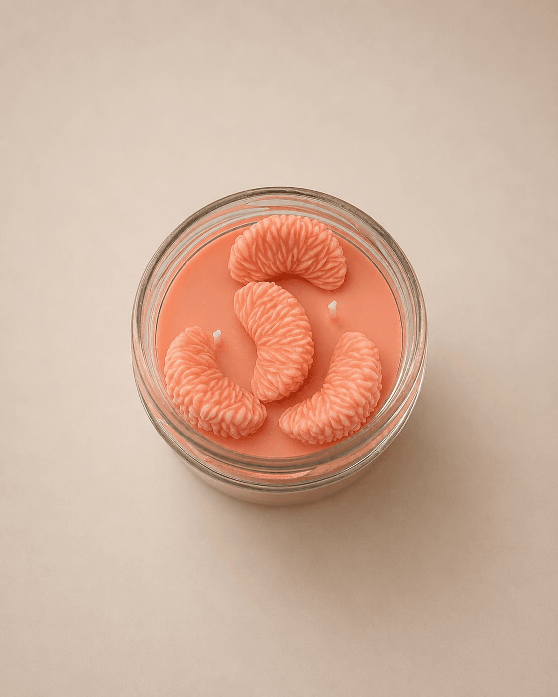 Custom mandarin segment candle