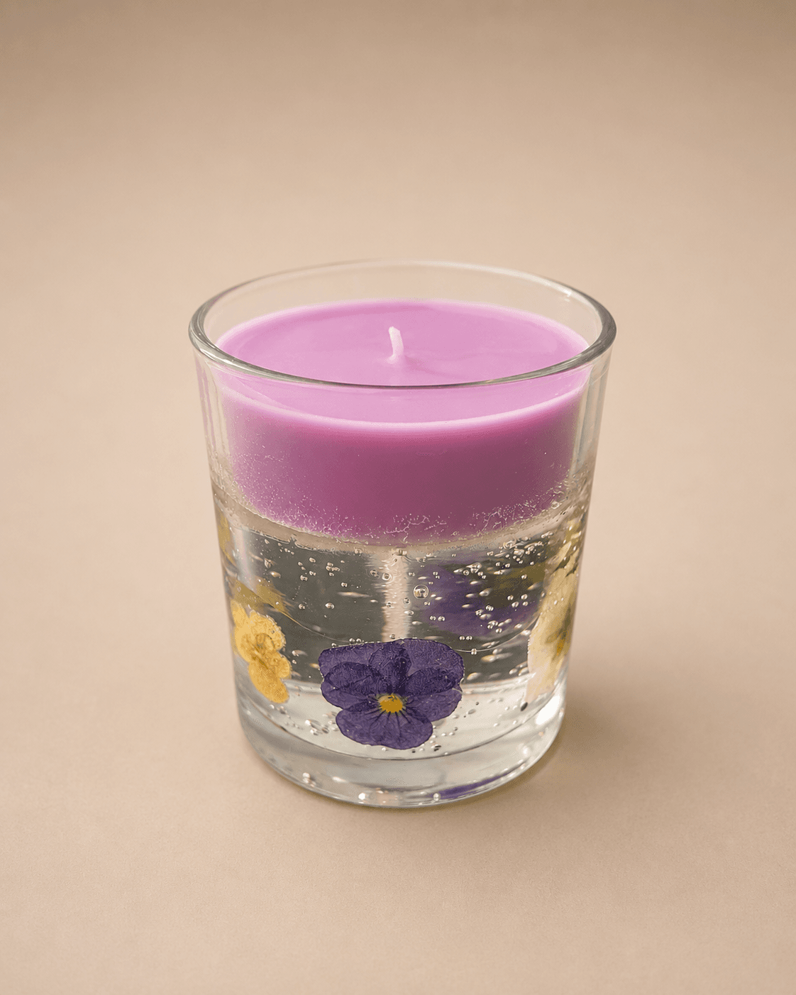 Pansy candle 2